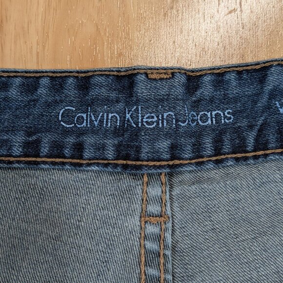 Calvin Klein Jeans Mens 40x30 Blue Straight Leg Stretch Denim Pants - Picture 4 of 12